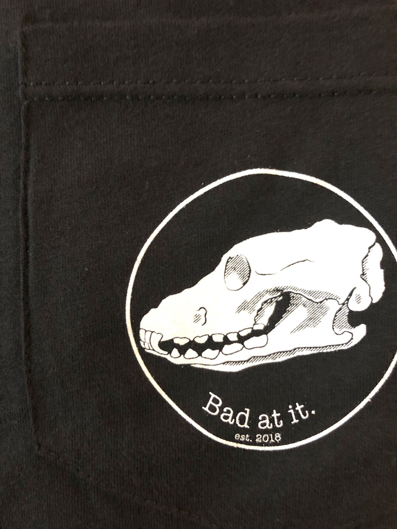 Dog Skull Logo Pocket Tee - Bad at it.